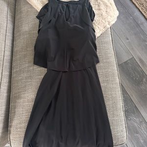 Grey BKE off the shoulder dress.